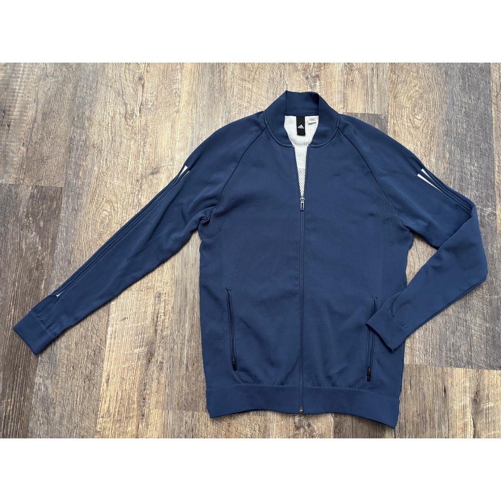 Adidas‎ ZNE Primeknit Track Jacket Mens Navy Blue Full Zip CW1405 Bomber Sport